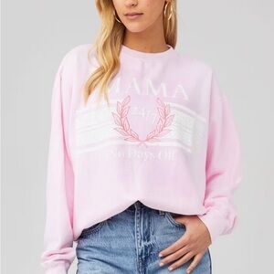 Show Me Your Mumu Pink 'Mama No Days Off' Sweatshirt XS
